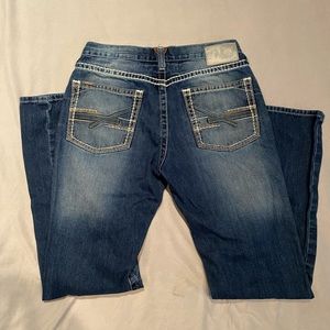 Ariat jeans slim/straight 34/36 has some wear at the bottoms
